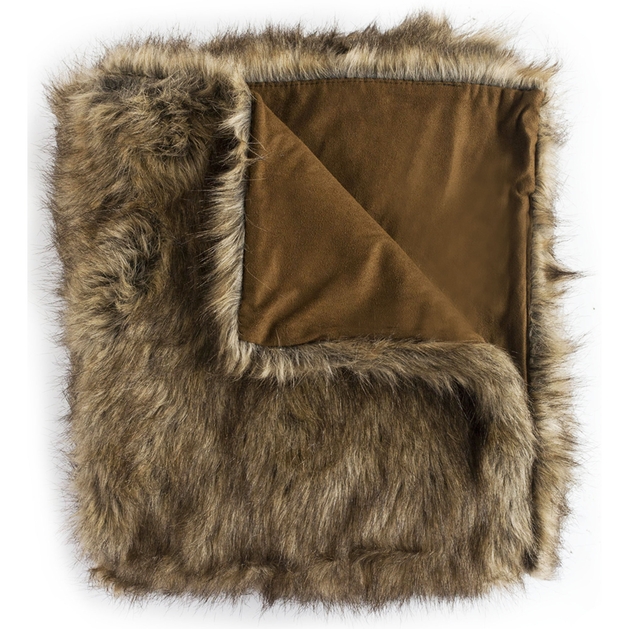 WovenWorkz Wolf Faux Fur Throw Blanket Wayfair